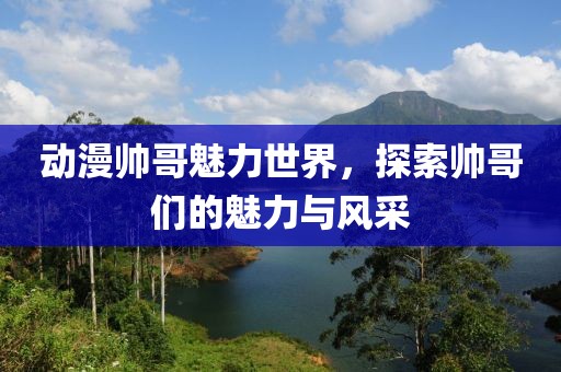 动漫帅哥魅力世界，探索帅哥们的魅力与风采
