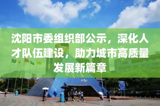 沈阳市委组织部公示，深化人才队伍建设，助力城市高质量发展新篇章