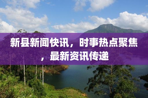 新县新闻快讯，时事热点聚焦，最新资讯传递