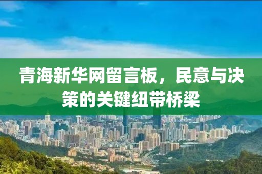 青海新华网留言板，民意与决策的关键纽带桥梁