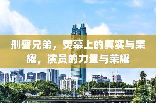 刑警兄弟，荧幕上的真实与荣耀，演员的力量与荣耀