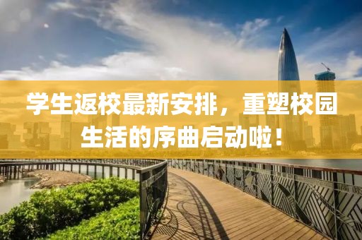 学生返校最新安排，重塑校园生活的序曲启动啦！