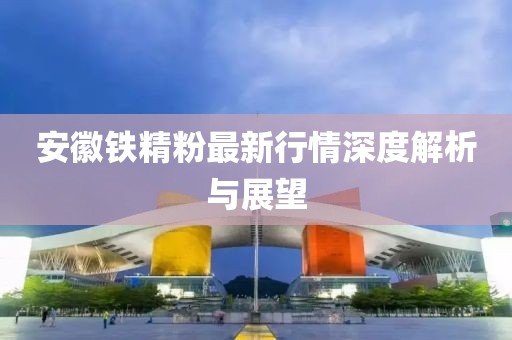 安徽铁精粉最新行情深度解析与展望