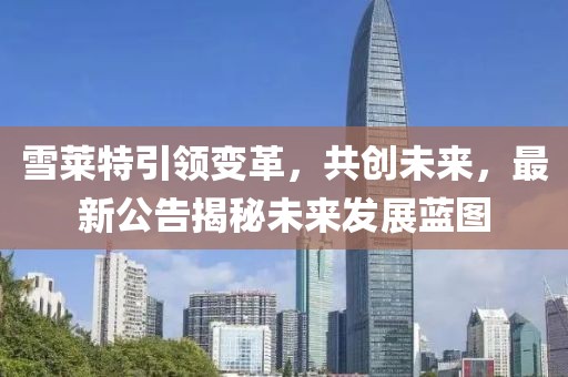 雪莱特引领变革，共创未来，最新公告揭秘未来发展蓝图
