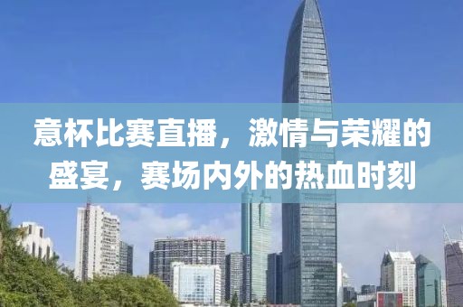 意杯比赛直播，激情与荣耀的盛宴，赛场内外的热血时刻