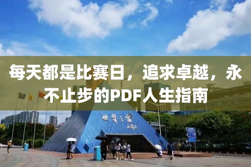 每天都是比赛日，追求卓越，永不止步的PDF人生指南