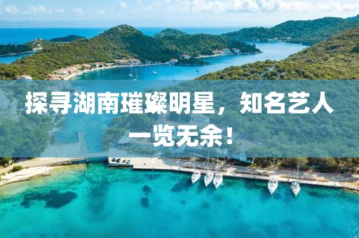 探寻湖南璀璨明星，知名艺人一览无余！