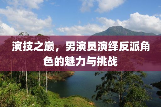 演技之巅，男演员演绎反派角色的魅力与挑战