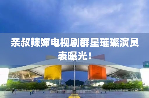 亲叔辣婶电视剧群星璀璨演员表曝光！