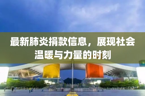 最新肺炎捐款信息，展现社会温暖与力量的时刻