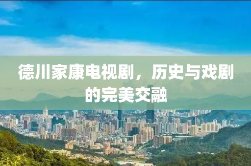德川家康电视剧，历史与戏剧的完美交融