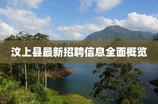 汶上县最新招聘信息全面概览