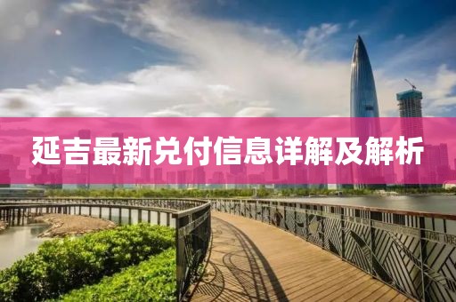 延吉最新兑付信息详解及解析