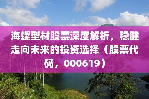 海螺型材股票深度解析，稳健走向未来的投资选择（股票代码，000619）