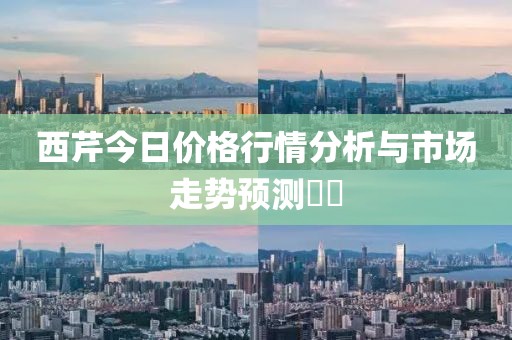 西芹今日价格行情分析与市场走势预测​​