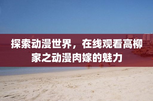 探索动漫世界，在线观看高柳家之动漫肉嫁的魅力