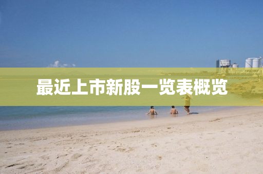 最近上市新股一览表概览