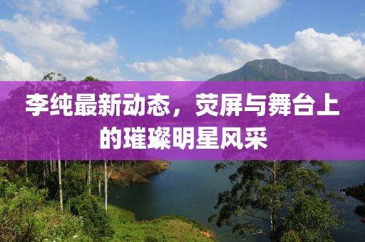 李纯最新动态，荧屏与舞台上的璀璨明星风采