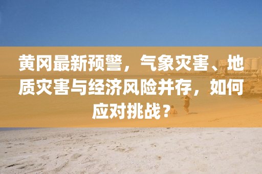 黄冈最新预警，气象灾害、地质灾害与经济风险并存，如何应对挑战？