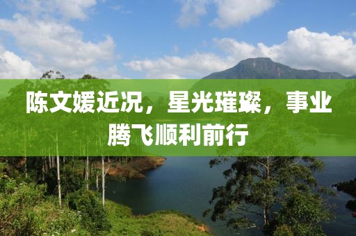 陈文媛近况，星光璀璨，事业腾飞顺利前行