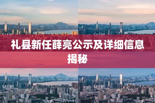 礼县新任薛亮公示及详细信息揭秘
