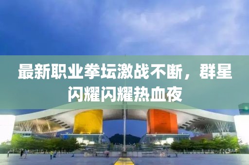 最新职业拳坛激战不断，群星闪耀闪耀热血夜