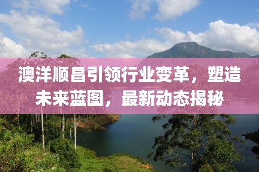 澳洋顺昌引领行业变革，塑造未来蓝图，最新动态揭秘