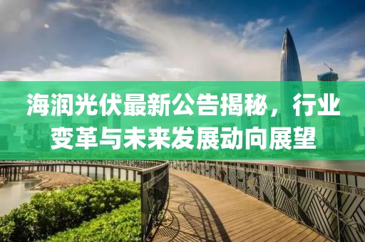 海润光伏最新公告揭秘，行业变革与未来发展动向展望