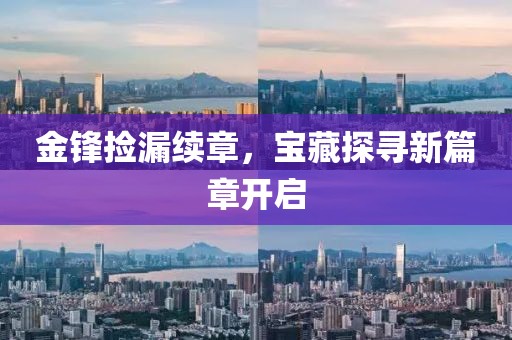 金锋捡漏续章，宝藏探寻新篇章开启