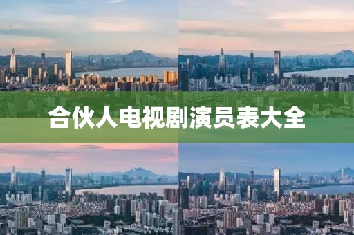 合伙人电视剧演员表大全
