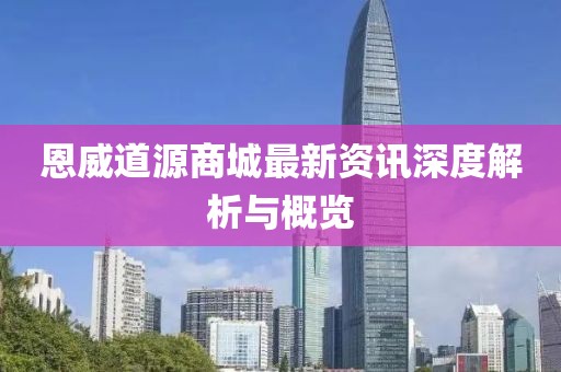 恩威道源商城最新资讯深度解析与概览