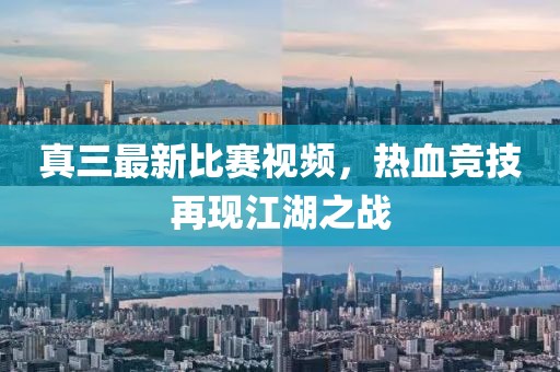 真三最新比赛视频，热血竞技再现江湖之战