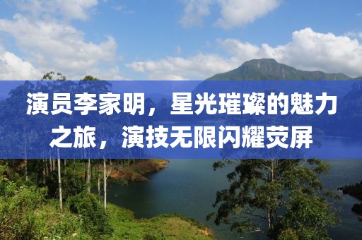 演员李家明，星光璀璨的魅力之旅，演技无限闪耀荧屏