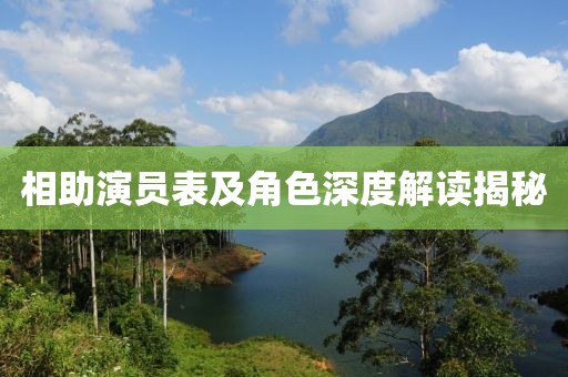 相助演员表及角色深度解读揭秘