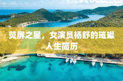 荧屏之星，女演员杨舒的璀璨人生简历
