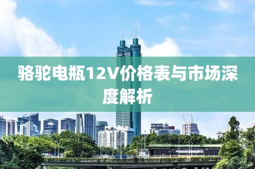 骆驼电瓶12V价格表与市场深度解析