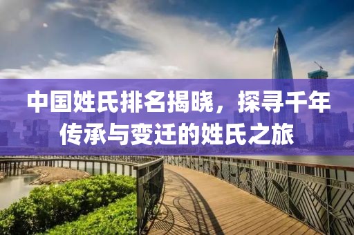 中国姓氏排名揭晓，探寻千年传承与变迁的姓氏之旅