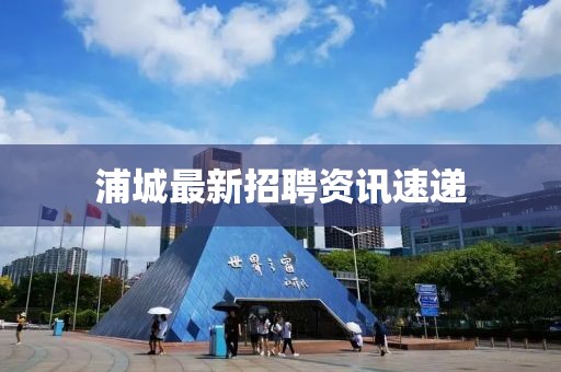 浦城最新招聘资讯速递