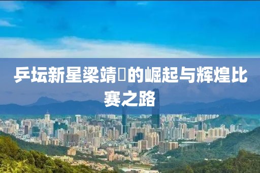 乒坛新星梁靖崑的崛起与辉煌比赛之路