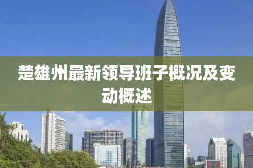楚雄州最新领导班子概况及变动概述