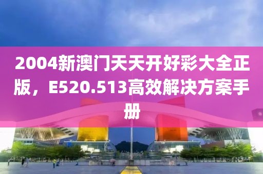 2004新澳门天天开好彩大全正版，E520.513高效解决方案手册
