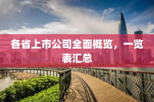各省上市公司全面概览，一览表汇总
