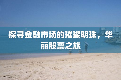 探寻金融市场的璀璨明珠，华丽股票之旅