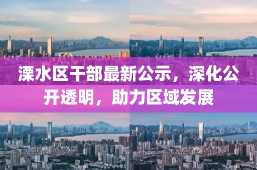 溧水区干部最新公示，深化公开透明，助力区域发展