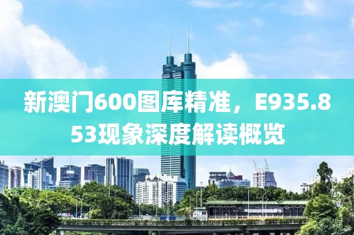 新澳门600图库精准，E935.853现象深度解读概览