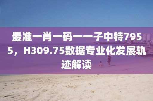 最准一肖一码一一子中特7955，H309.75数据专业化发展轨迹解读