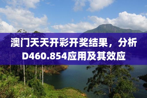 澳门天天开彩开奖结果，分析D460.854应用及其效应
