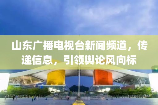 山东广播电视台新闻频道，传递信息，引领舆论风向标
