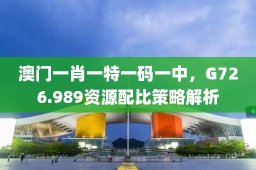 澳门一肖一特一码一中，G726.989资源配比策略解析