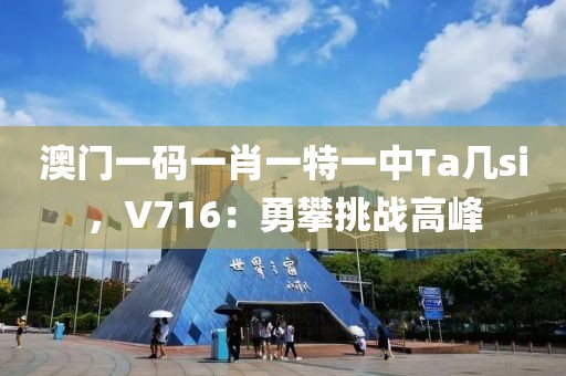 澳门一码一肖一特一中Ta几si，V716：勇攀挑战高峰